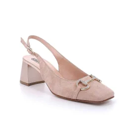 Scarpe Con Tacco|Igi&Co Decollete Con Cinturino Posteriore In Pelle Da Donna Polvere