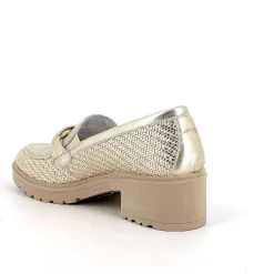 Scarpe Con Tacco|Igi&Co Mocassini Con Tacco In Pelle Da Donna Platino