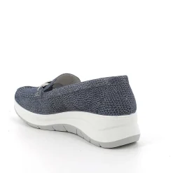 Mocassini E Slip On|Igi&Co Mocassini Con Zeppa In Pelle Da Donna Blu Iridescente