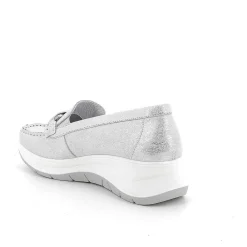 Mocassini E Slip On|Igi&Co Mocassini Con Zeppa In Pelle Da Donna Argento