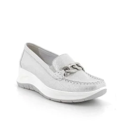 Mocassini E Slip On|Igi&Co Mocassini Con Zeppa In Pelle Da Donna Argento