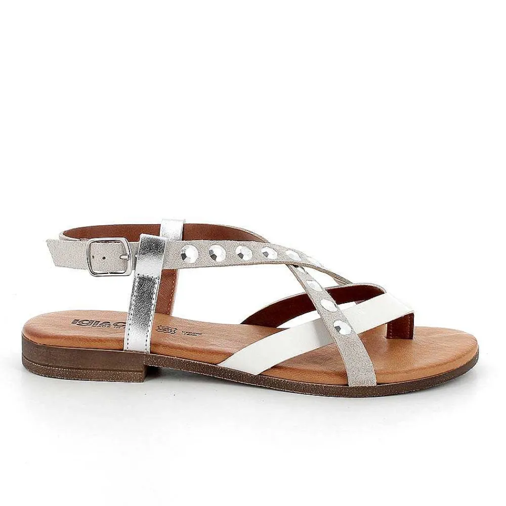 Sandali E Infradito|Igi&Co Sandali Con Infradito In Pelle Da Donna Perla