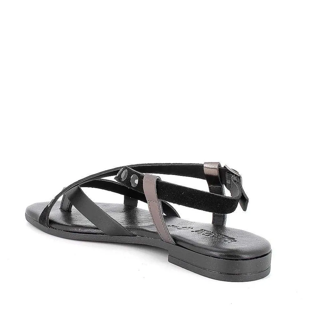 Sandali E Infradito|Igi&Co Sandali Con Infradito In Pelle Da Donna Nero