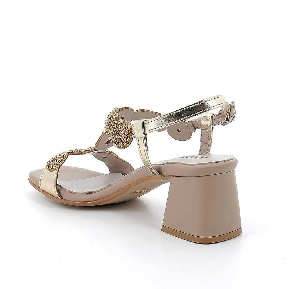 Scarpe Con Tacco|Igi&Co Sandali Con Tacco Da Donna Platino