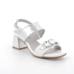 Scarpe Con Tacco|Igi&Co Sandali Con Tacco Da Donna Argento-Bianco