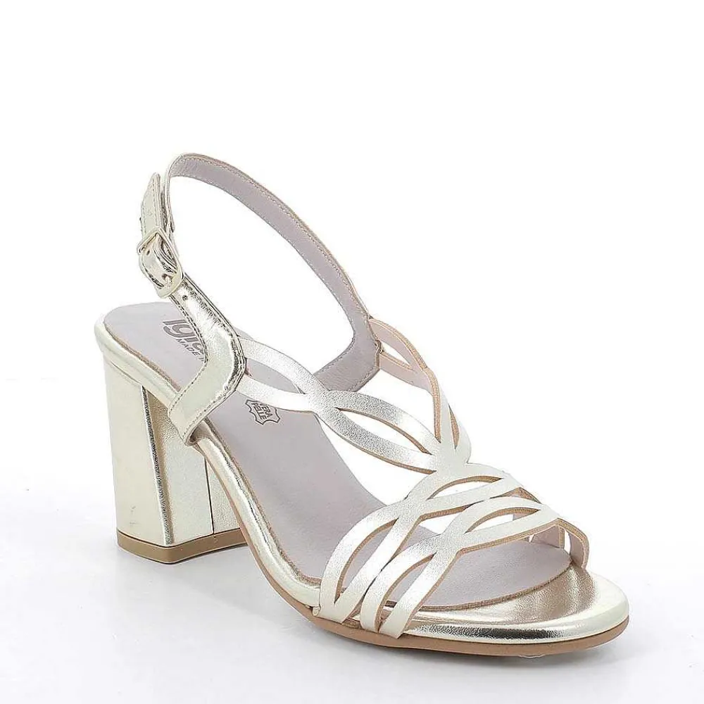 Scarpe Con Tacco|Igi&Co Sandali Con Tacco Da Donna Platino