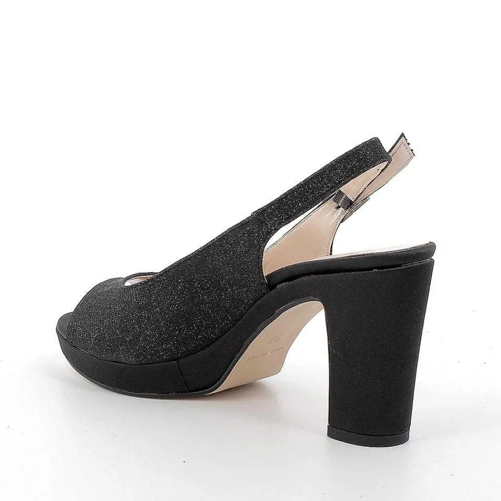 Scarpe Con Tacco|Igi&Co Sandali Con Tacco E Plateau Da Donna Nero Glitter