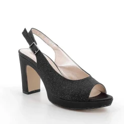 Scarpe Con Tacco|Igi&Co Sandali Con Tacco E Plateau Da Donna Nero Glitter
