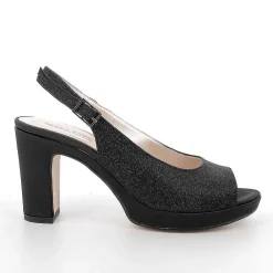 Scarpe Con Tacco|Igi&Co Sandali Con Tacco E Plateau Da Donna Nero Glitter