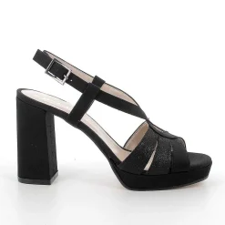 Scarpe Con Tacco|Igi&Co Sandali Con Tacco E Plateau Da Donna Nero