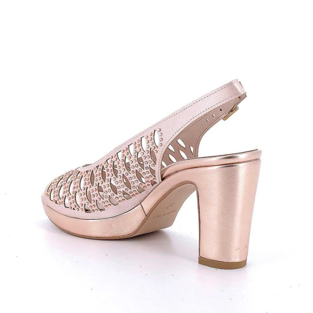 Scarpe Con Tacco|Igi&Co Sandali Con Tacco E Plateau Da Donna Rame