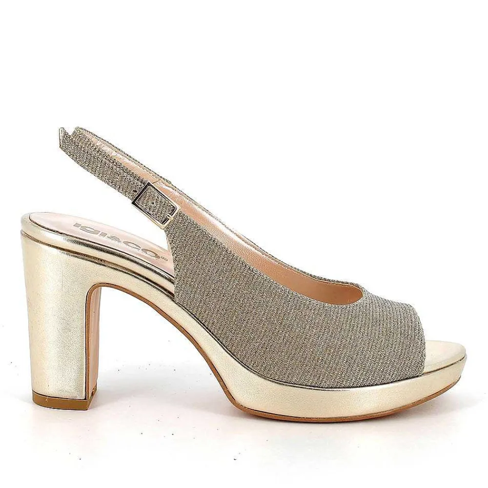 Scarpe Con Tacco|Igi&Co Sandali Con Tacco E Plateau Da Donna Platino
