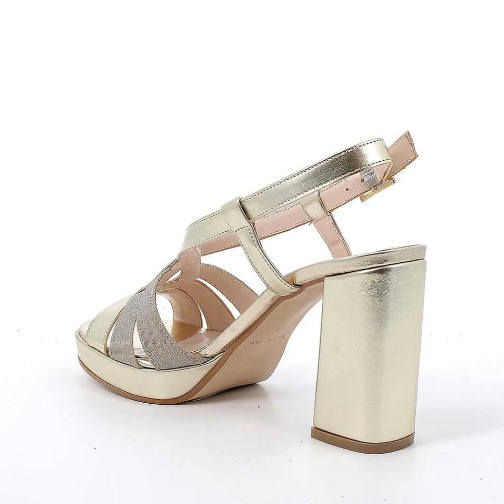 Scarpe Con Tacco|Igi&Co Sandali Con Tacco E Plateau Da Donna Platino