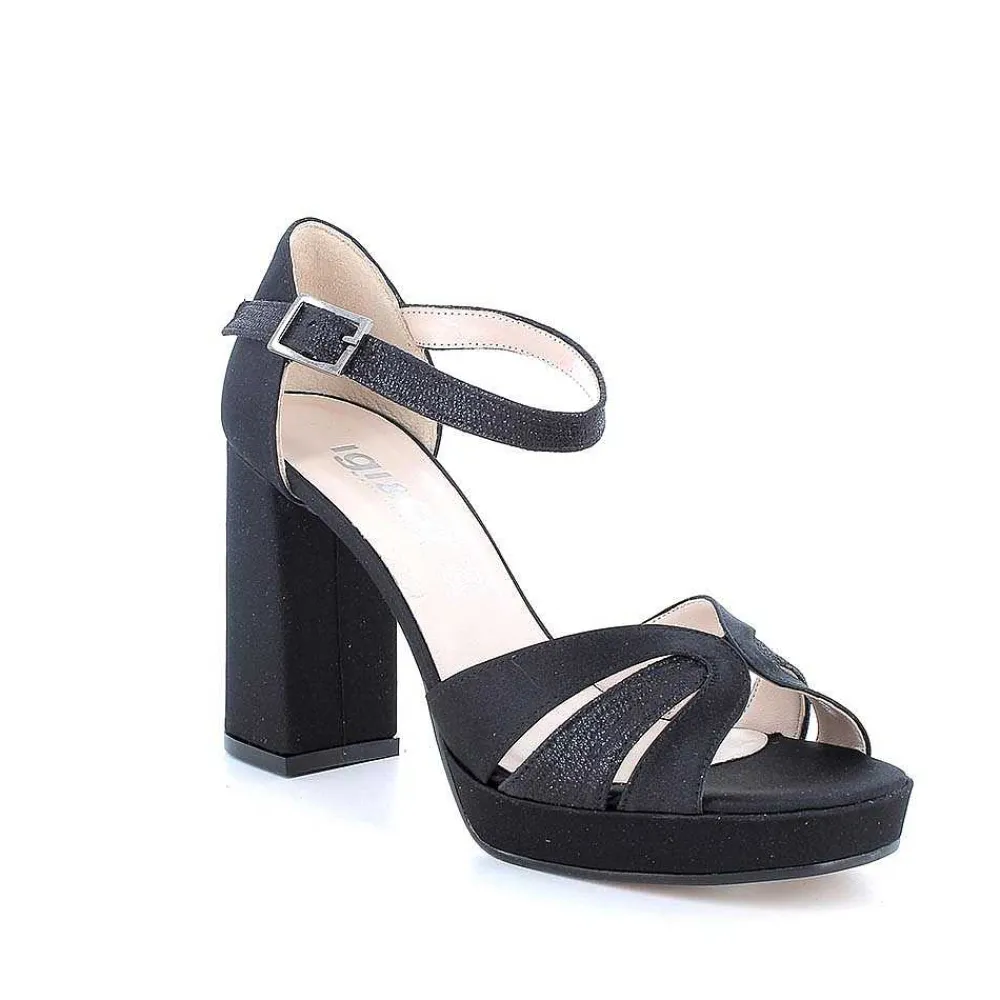 Scarpe Con Tacco|Igi&Co Sandali Con Tacco E Plateau Da Donna Nero