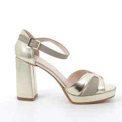 Scarpe Con Tacco|Igi&Co Sandali Con Tacco E Plateau Da Donna Platino