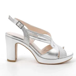 Scarpe Con Tacco|Igi&Co Sandali Con Tacco E Plateau Da Donna Argento