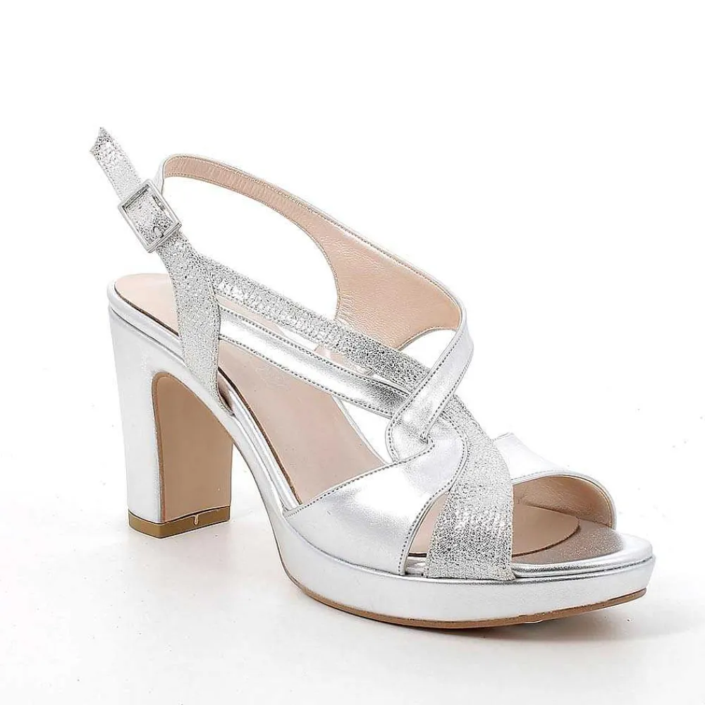Scarpe Con Tacco|Igi&Co Sandali Con Tacco E Plateau Da Donna Argento