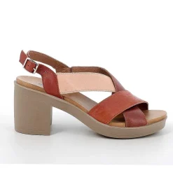 Scarpe Con Tacco|Igi&Co Sandali Con Tacco In Pelle Da Donna Bruciato-Marrone