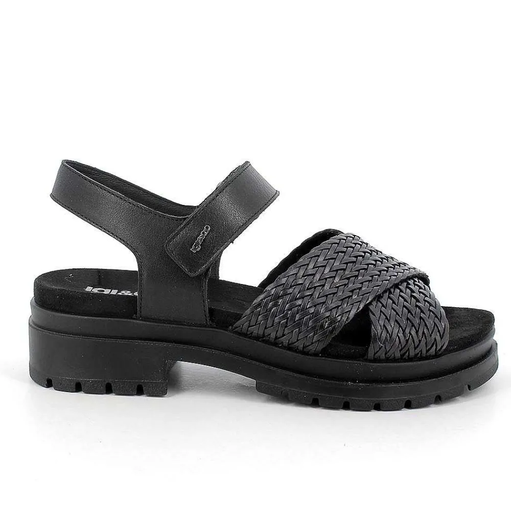 Scarpe Con Tacco|Igi&Co Sandali Con Tacco In Pelle Da Donna Nero