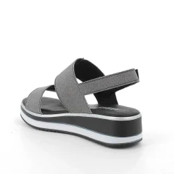 Zeppe|Igi&Co Sandali Con Zeppa Da Donna Nero Glitter