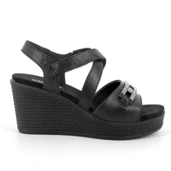 Zeppe|Igi&Co Sandali Con Zeppa Da Donna Nero