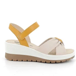 Zeppe|Igi&Co Sandali Con Zeppa Da Donna Giallo-Sabbia