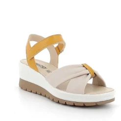 Zeppe|Igi&Co Sandali Con Zeppa Da Donna Giallo-Sabbia