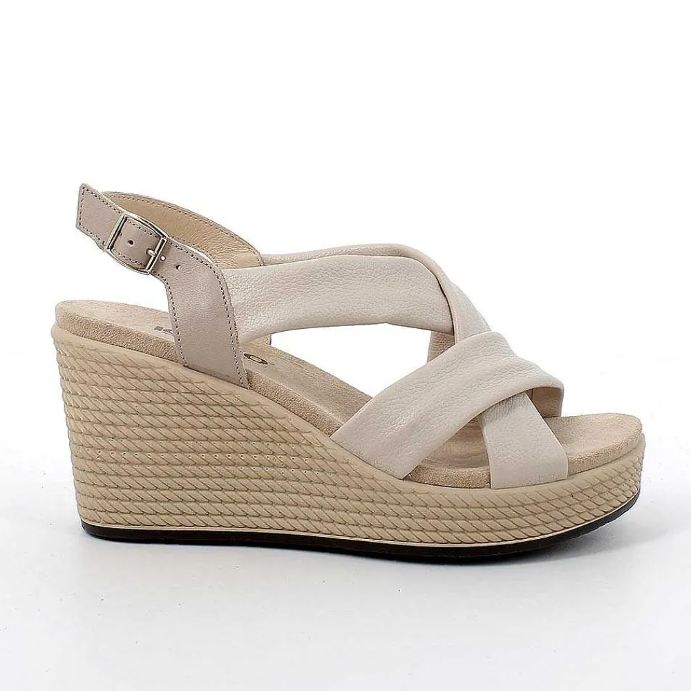 Zeppe|Igi&Co Sandali Con Zeppa Da Donna Sabbia