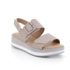 Zeppe|Igi&Co Sandali Con Zeppa Da Donna Rosa Antico Glitter