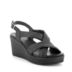 Zeppe|Igi&Co Sandali Con Zeppa Da Donna Nero