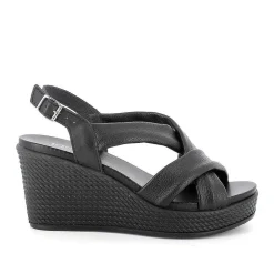 Zeppe|Igi&Co Sandali Con Zeppa Da Donna Nero