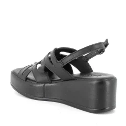 Zeppe|Igi&Co Sandali Con Zeppa In Pelle Da Donna Nero