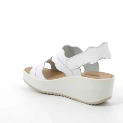 Zeppe|Igi&Co Sandali Con Zeppa In Pelle Da Donna Bianco