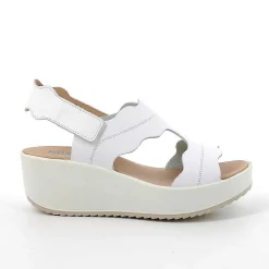 Zeppe|Igi&Co Sandali Con Zeppa In Pelle Da Donna Bianco