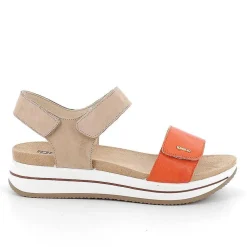 Zeppe|Igi&Co Sandali Con Zeppa In Pelle Da Donna Mango-Beige