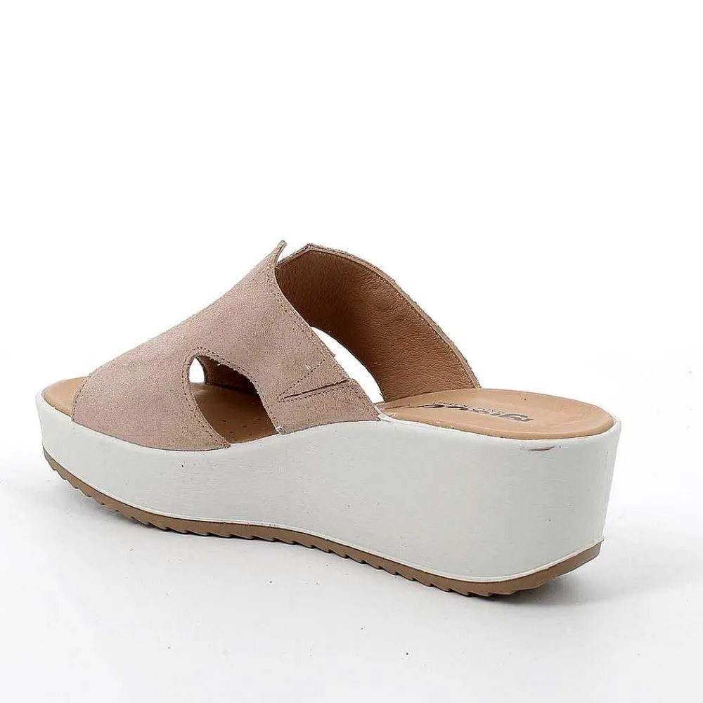 Zeppe|Igi&Co Sandali Con Zeppa In Pelle Da Donna Beige