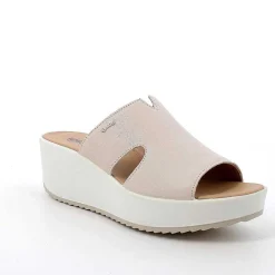 Zeppe|Igi&Co Sandali Con Zeppa In Pelle Da Donna Panna