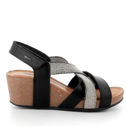 Zeppe|Igi&Co Sandali Con Zeppa In Pelle Da Donna Nero