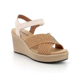 Zeppe|Igi&Co Sandali Con Zeppa In Pelle Da Donna Ecru-Beige