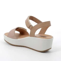 Zeppe|Igi&Co Sandali Con Zeppa In Pelle Da Donna Beige-Corda