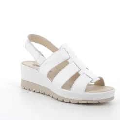 Zeppe|Igi&Co Sandali Con Zeppa In Pelle Da Donna Bianco