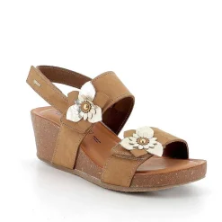 Zeppe|Igi&Co Sandali Con Zeppa In Pelle Da Donna Tortora