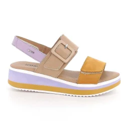 Zeppe|Igi&Co Sandali Con Zeppa In Pelle Da Donna Senape-Beige