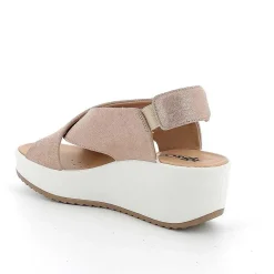 Zeppe|Igi&Co Sandali Con Zeppa In Pelle Da Donna Beige