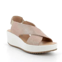 Zeppe|Igi&Co Sandali Con Zeppa In Pelle Da Donna Beige