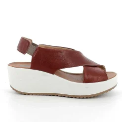 Zeppe|Igi&Co Sandali Con Zeppa In Pelle Da Donna Marrone