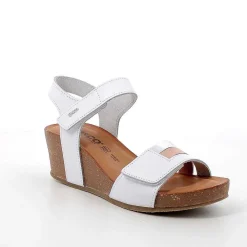 Zeppe|Igi&Co Sandali Con Zeppa In Pelle Da Donna Bianco-Argento