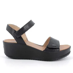 Zeppe|Igi&Co Sandali Con Zeppa In Pelle Da Donna Nero