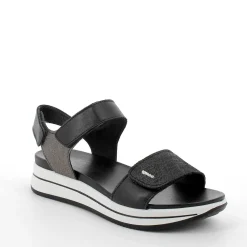 Zeppe|Igi&Co Sandali Con Zeppa In Pelle Da Donna Nero