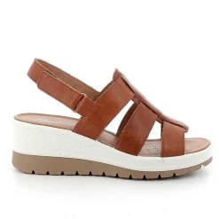 Zeppe|Igi&Co Sandali Con Zeppa In Pelle Da Donna Cognac